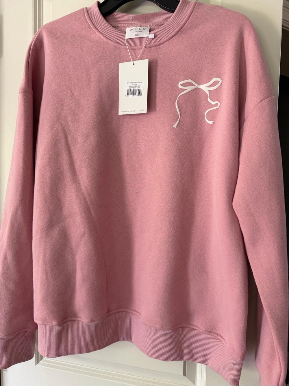 Pink Crewneck WILO the label pilates Sweatshirt with Shorts set